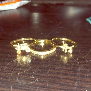 Coach gold stackable rings size 9